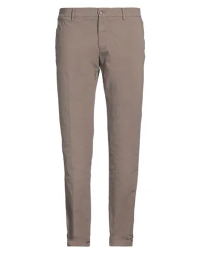 Berwich Man Pants Brown Size 42 Cotton, Elastane
