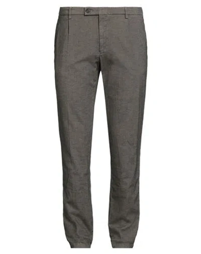 Berwich Man Pants Brown Size 42 Cotton, Elastane In Gray