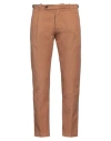 Berwich Man Pants Camel Size 32 Cotton, Linen In Beige