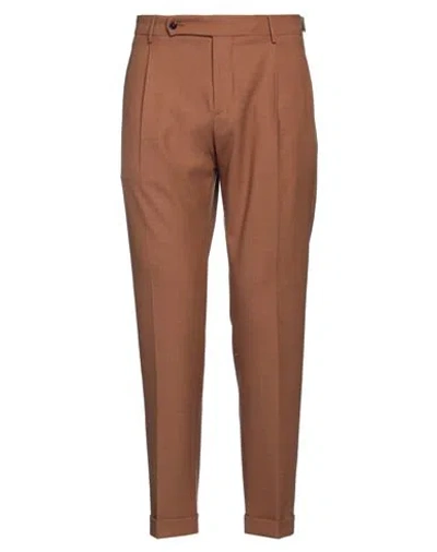 Berwich Man Pants Camel Size 36 Polyester, Virgin Wool, Elastane In Beige
