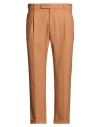 Berwich Man Pants Camel Size 38 Polyester, Virgin Wool, Elastane