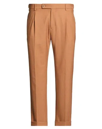 Berwich Man Pants Camel Size 38 Polyester, Virgin Wool, Elastane