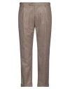 Berwich Man Pants Camel Size 38 Virgin Wool In Brown
