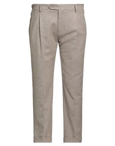Berwich Man Pants Camel Size 38 Wool In Sand