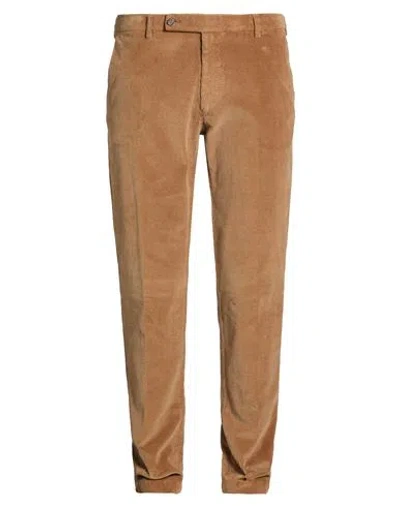 Berwich Man Pants Camel Size 40 Cotton, Elastane In Brown