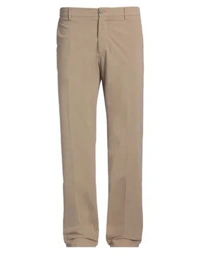 Berwich Man Pants Camel Size 44 Cotton, Elastane In Beige