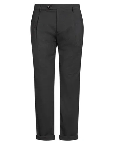 Berwich Man Pants Charcoal Size 32 Virgin Wool, Elastane In Gray
