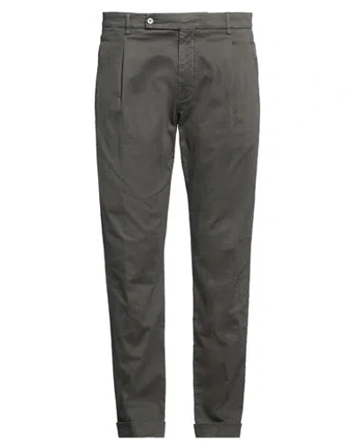 Berwich Man Pants Charcoal Size 38 Cotton, Elastane In Grey