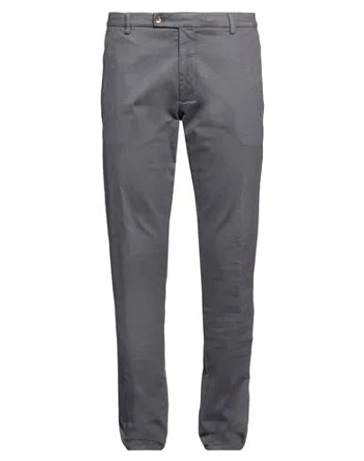 Berwich Man Pants Charcoal Size 40 Cotton, Elastane In Black