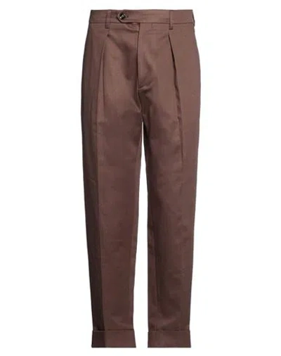Berwich Man Pants Chocolate Brown Size 30 Cotton