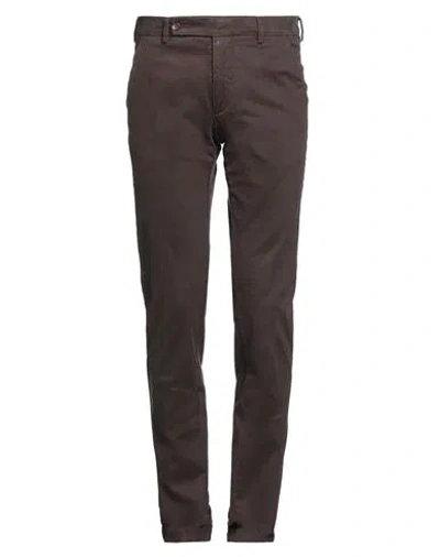 Berwich Man Pants Chocolate Brown Size 30 Cotton, Elastane
