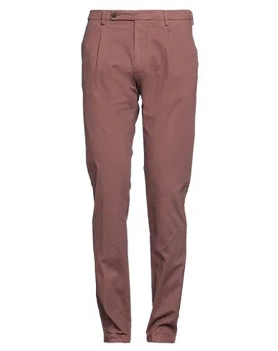Berwich Man Pants Chocolate Brown Size 34 Cotton, Elastane