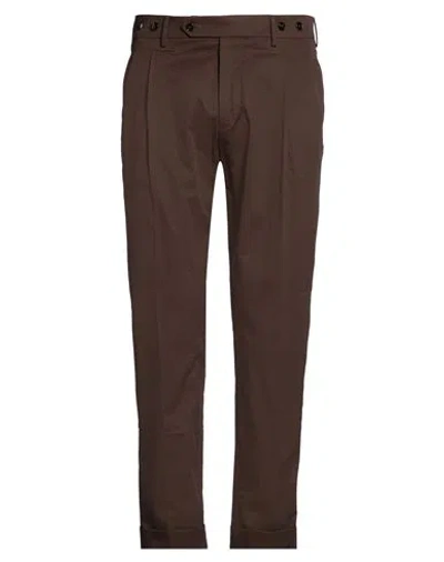 Berwich Man Pants Chocolate Brown Size 34 Cotton, Elastane