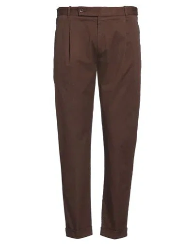 Berwich Man Pants Cocoa Size 36 Cotton, Polyester, Viscose, Elastane In Brown