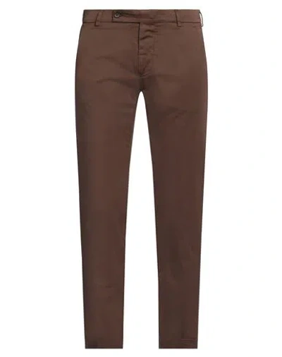 BERWICH BERWICH MAN PANTS CHOCOLATE BROWN SIZE 34 COTTON, ELASTANE