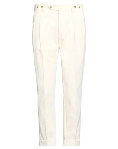 Berwich Man Pants Cream Size 34 Cotton, Elastane In White