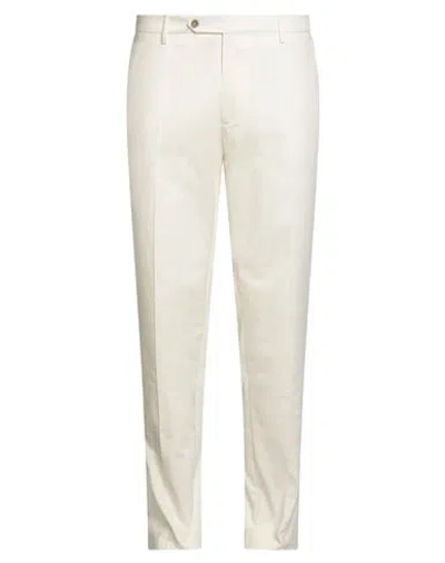 Berwich Man Pants Cream Size 42 Cotton, Elastane In Neutral