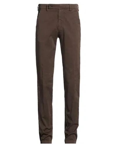 Berwich Man Pants Dark Brown Size 28 Cotton, Elastane