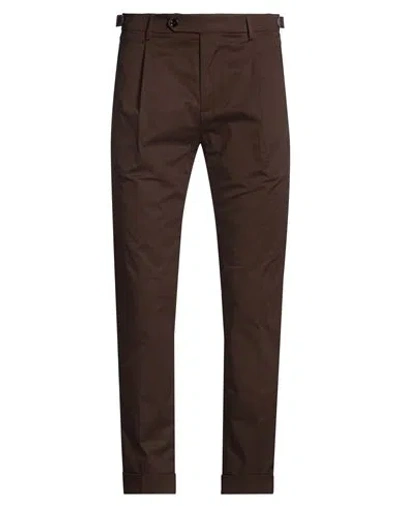 Berwich Man Pants Dark Brown Size 32 Cotton, Elastane