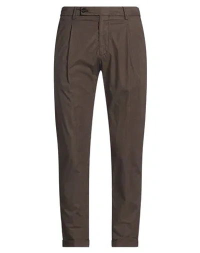 Berwich Man Pants Dark Brown Size 34 Cotton, Lyocell, Elastane