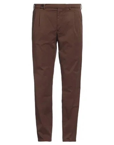 Berwich Man Pants Dark Brown Size 38 Cotton, Elastane