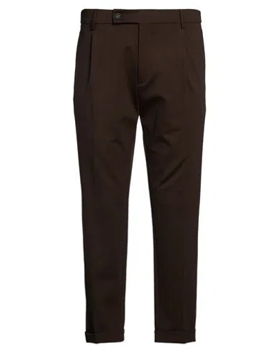 Berwich Man Pants Dark Brown Size 40 Viscose, Polyester, Elastane