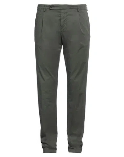 Berwich Man Pants Dark Green Size 38 Cotton, Elastane In Green