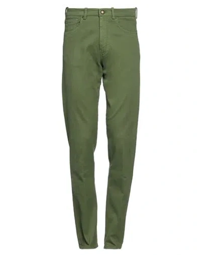 Berwich Man Pants Green Size 33 Cotton, Elastane