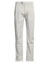 Berwich Man Pants Grey Size 28 Cotton, Elastane In Gray