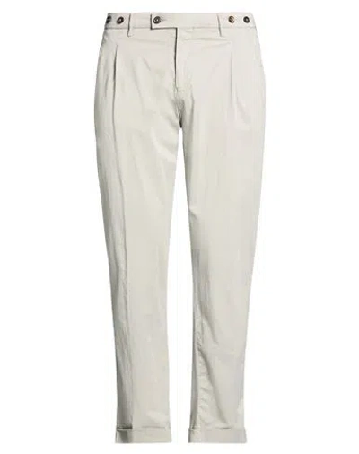 Berwich Man Pants Grey Size 34 Cotton, Silk, Elastane In Gray