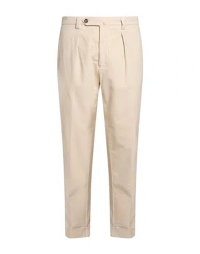 Berwich Man Pants Ivory Size 30 Cotton, Elastane In Neutral