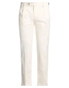 Berwich Man Pants Ivory Size 40 Cotton, Elastane In White