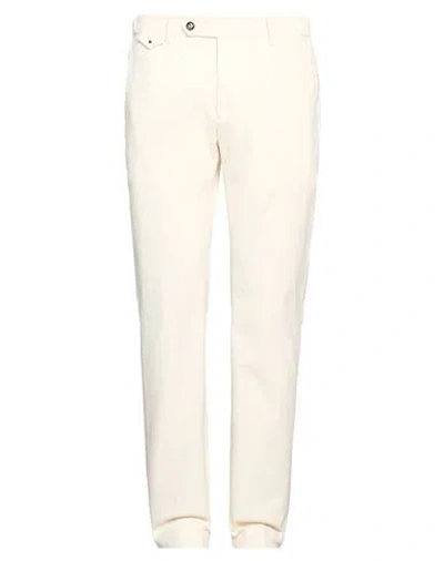 Berwich Man Pants Ivory Size 36 Cotton, Elastane In Neutral