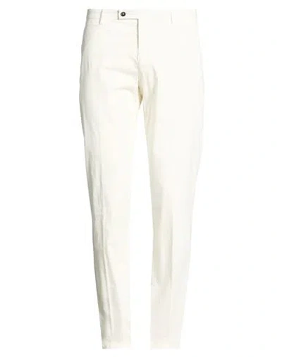 Berwich Man Pants Ivory Size 38 Cotton, Elastane In White