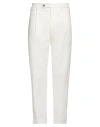 Berwich Man Pants White Size 38 Cotton, Elastane