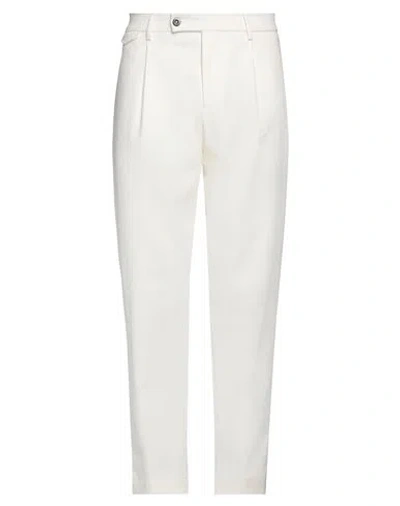 Berwich Man Pants Ivory Size 38 Cotton, Elastane In White