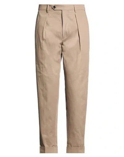 Berwich Man Pants Khaki Size 30 Cotton In Beige