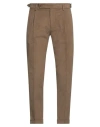 Berwich Man Pants Khaki Size 30 Cotton, Elastane In Brown