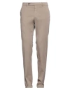Berwich Man Pants Khaki Size 36 Cotton, Silk, Elastane In Beige