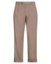 Berwich Man Pants Khaki Size 38 Cotton, Elastane In Neutral
