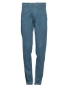 Berwich Man Pants Light Blue Size 30 Cotton, Elastane In Blue