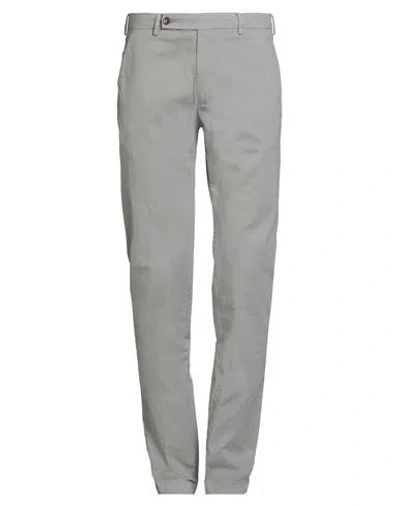 Berwich Man Pants Light Grey Size 32 Cotton, Elastane In Gray