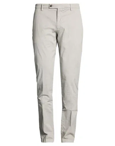 Berwich Man Pants Light Grey Size 34 Cotton, Elastane In Gray