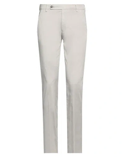 Berwich Man Pants Light Grey Size 38 Cotton, Elastane In Gray