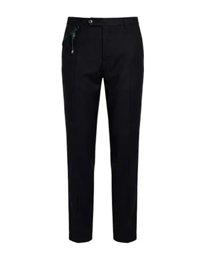 Berwich Man Pants Midnight Blue Size 38 Virgin Wool In Black