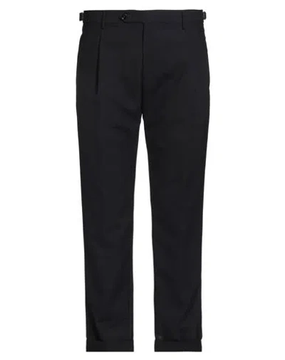 Berwich Man Pants Midnight Blue Size 40 Virgin Wool In Black