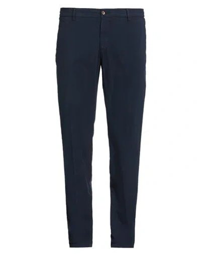 Berwich Man Pants Midnight Blue Size 38 Cotton, Elastane In Blue