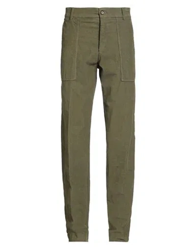 Berwich Man Pants Military Green Size 30 Cotton, Elastane