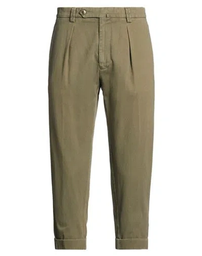 Berwich Man Pants Military Green Size 32 Cotton