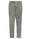 Berwich Man Pants Military Green Size 34 Cotton, Elastane In Green